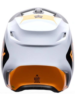 Kask enduro Fox V1 Noble czarno-biało-pomarańczowy