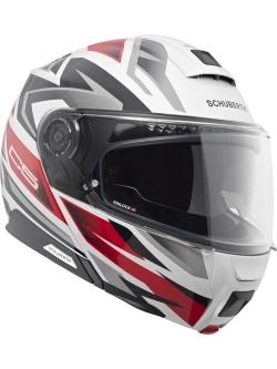 Kask szczękowy Schuberth C5 Zenith biało-czarno-czerwony połysk