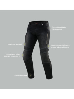 Jeansy motocyklowe Rebelhorn Vandal Twill zielone