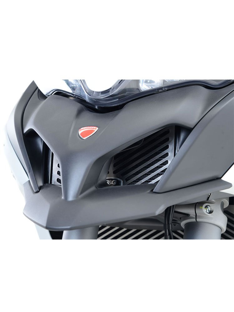 Osłona chłodnicy oleju R&G do Ducati Multistrada 1200 (10-15), Multistrada 1200 Enduro (16-18), Multistrada 1200 Gran Turismo (13-15), Multistrada 1200S (10-17), Multistrada 1260 (18-20), Multistrada 1260 D-AIR (18-20)