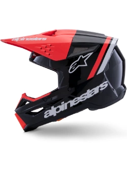 Kask enduro Alpinestars SM3 Radium czarno-czerwono-biały