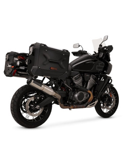 Tłumik motocyklowy Vance & Hines Adventure Hi-Output 450 do Harleya Davidsona Pan America 1250 ABS / Special (21-24) Szczotkowana Stal
