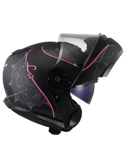 Kask szczękowy LS2 FF908 Strobe II Lux czarno-różowy matowy