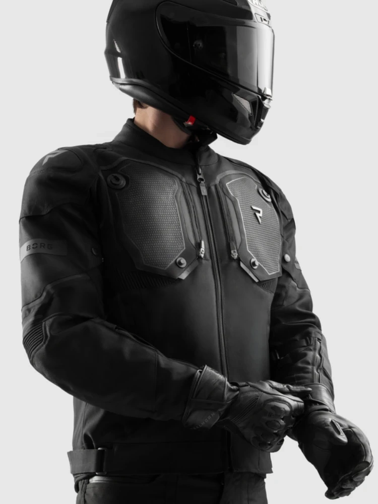 Kurtka motocyklowa tekstylna Rebelhorn Borg II czarna
