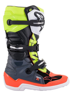Buty enduro dziecięce Alpinestars Tech 7S szaro-czerwono-czarne