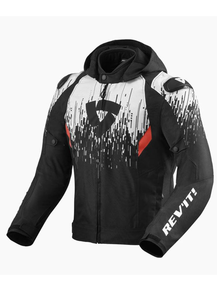Kurtka motocyklowa tekstylna REV’IT! Quantum 2 H2O czarno-biała