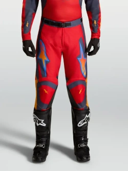 Spodnie cross Alpinestars MX Racer Hunt czerwono-szare