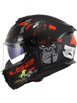 Kask integralny LS2 FF808 Stream II Angry Monkey czarno-czerwony matowy
