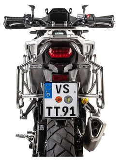 Zestaw: kufry boczne srebrne "And-S" Zega Pro + stelaże Touratech Honda XL 750 Transalp (23-) [poj.: 31+31l]