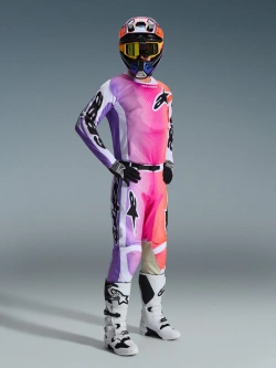 Bluza cross Alpinestars MX Racer Air Portl fioletowo-różowo-biała