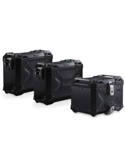 Zestaw: kufry boczne 45/45L + kufer centralny 38L Trax Adv + stelaże SW-MOTECH do BMW S 1000 XR (19-) czarne