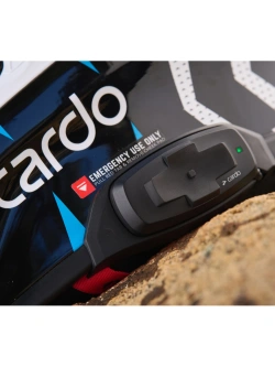 Kask enduro Cardo Venture czarno-biało-niebieski