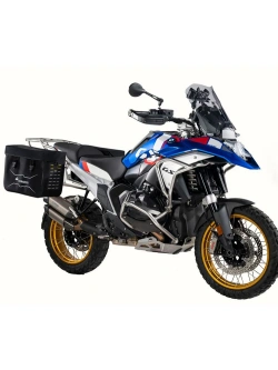 Zestaw: sakwy boczne Soft System Travel + stelaże srebrne + bagażnik Touratech BMW R 1300 GS (23-) [poj.: 2 x 40l]