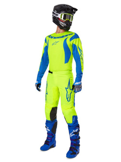 Spodnie cross Alpinestars MX Fluid Haul żółto-niebieskie 