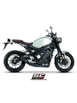 Pełny układ wydechowy 3-1, SC-Project S1 Titanium + Carbon [Czarny mat] - Yamaha XSR 900 [16-20]