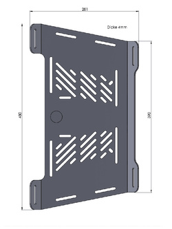 Poszerzenie bagażnika Hepco&Becker BMW R 1250 RS (19-) czarne