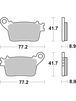 Klocki hamulcowe Brembo SP Honda/ Kawasaki/ Suzuki/ Yamaha (wybrane modele) [na tył, kpl. na 1 tarczę]