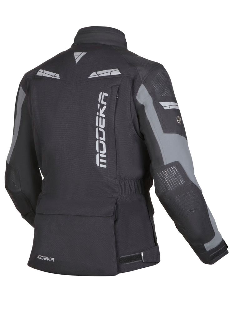 Kurtka motocyklowa damska tekstylna Modeka Hydron czarno-szara