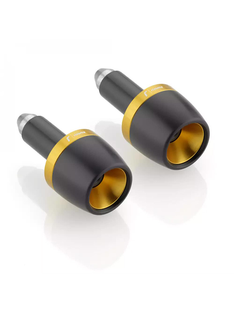 Końcówki kierownicy motocyklowej Rizoma czarno-złote