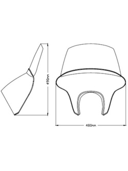 Owiewka motocyklowa turystyczna PUIG Batwing SML Indian Scout Bobber (18-) lekko przyciemniana