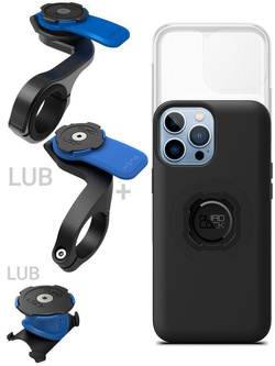 Zestaw rowerowy: etui MAG na telefon iPhone 13 Pro Max (magnetyczne) + wodoodporny pokrowiec MAG + mocowanie Quad Lock