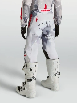 Spodnie cross dziecięce Alpinestars MX Fluid Lone biało-szaro-czerwone