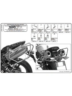 Stelaż Kappa pod sakwy miękkie/ Easylock Triumph Street Triple 675 [07-12]