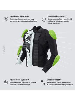 Kurtka motocyklowa tekstylna Rebelhorn Range szaro-czarno-czerwona