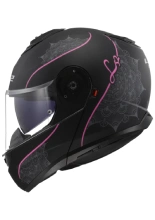 Kask szczękowy LS2 FF908 Strobe II Lux czarno-różowy