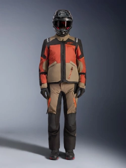 Kurtka motocyklowa tekstylna Alpinestars Andes V4 Drystar czarno-brązowo-pomarańczowa
