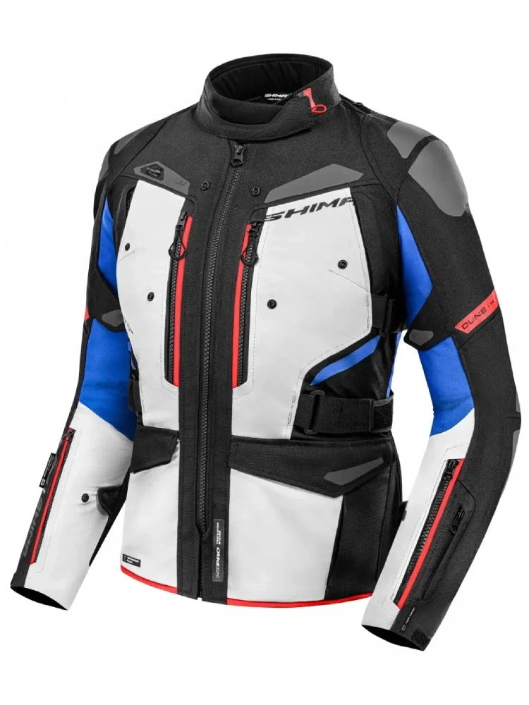 Kurtka motocyklowa damska tekstylna Shima Dune czarno-niebieska
