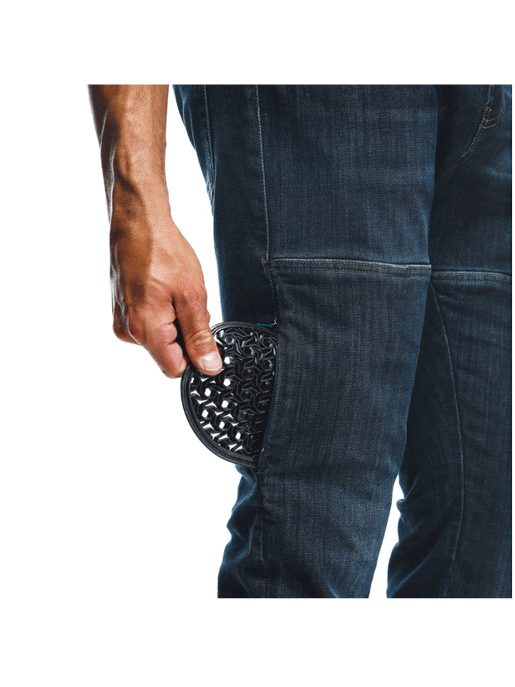 Jeansy motocyklowe Dainese Denim Regular Tex niebieskie