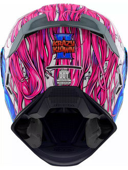 Kask integralny Icon Airframe Pro Krazy Klown 2 różowo-szaro-niebieski