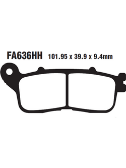Klocki hamulcowe EBC FA636HH 101.95 x 39.9 x 9.4mm na tył.