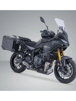 Zestaw: kufry boczne + stelaże PRO TRAX ADV SW-Motech Yamaha Tracer 7/ GT (RM55, RM56) (25-) czarne [poj.: 2 x 37 L]