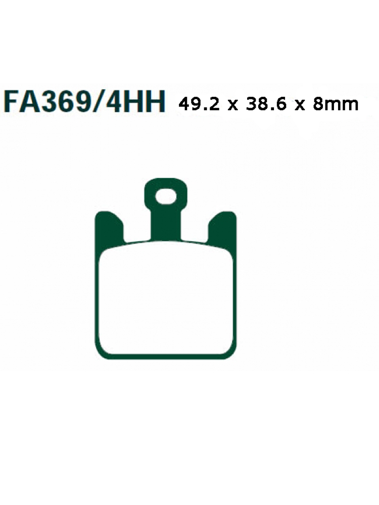 Klocki hamulcowe EBC FA369/4HH 49.2 x 38.6 x 8mm NA PRZÓD