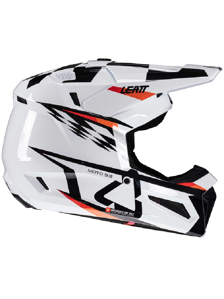 Kask dziecięcy enduro Leatt Moto 3.5 V25 z goglami biały