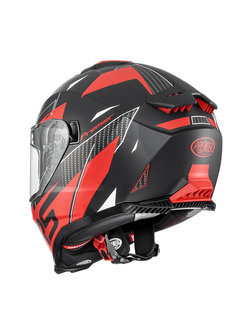 Kask integralny Premier Typhoon RS92 BM czerwono-czarny matowy