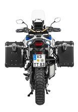 Zestaw: kufry boczne z anodowanego aluminium czarne Zega Evo X + stelaże czarne Touratech Honda CRF1100L Africa Twin (22-)/ Adventure Sports (2 x 45L)