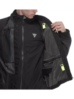 Kurtka motocyklowa tekstylna Dainese Super Adventure Absoluteshell czarno-niebieska