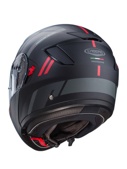 Kask szczękowy Caberg Levo X Manta matowy czarno-szaro-czerwony