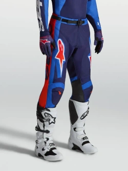 Spodnie cross Alpinestars MX Racer Hunt niebiesko-czerwone