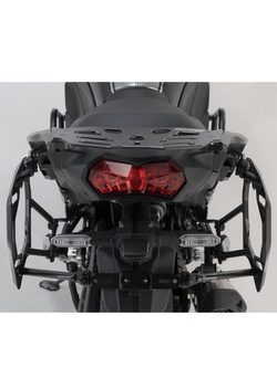 Zestaw: kufry boczne TRAX ADV + stelaże PRO SW-MOTECH 45/45L do motocykla Kawasaki Versys 1000 / 1000 S (18-), 1100/ SE (24-) [poj.: 2 x 45 L] srebrne