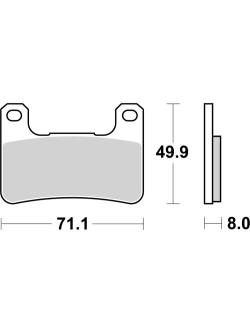 Klocki hamulcowe Brembo SA Kawasaki Ninja/ Z 1000/ SX/ Suzuki GSX-R 600/ 750/ GSX-S 950/ M 1800 R2 Intruder (wybrane modele) [na przód, kpl. na 1 tarczę]