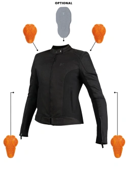 Kurtka motocyklowa damska tekstylna Pando Moto Luna czarna