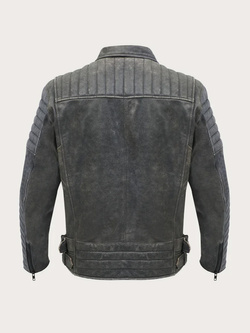 Kurtka motocyklowa skórzana Broger Ohio Vintage szara