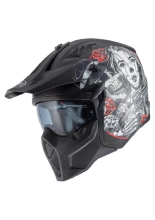 Kask szczękowy Premier Subverter DB 9 BM czarno-biało-czerwony