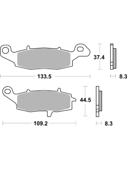 Klocki hamulcowe Brembo SA Suzuki/ Kawasaki (wybrane modele) [na przód, kpl. na 1 tarczę]