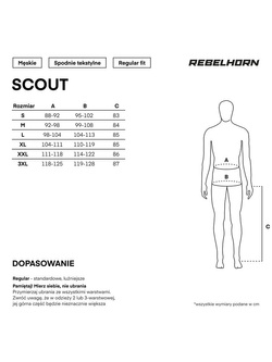 Spodnie motocyklowe tekstylne Rebelhorn Scout czarne