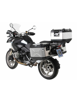 Zestaw: kufry boczne + stelaże Hepco&Becker Xplorer Cutout do BMW R1200GS (04-12) / Adventure (06-13) srebrne